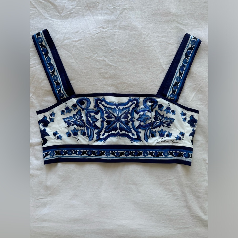 Dolce&Gabbana Blue Mediterranean CROP TOP